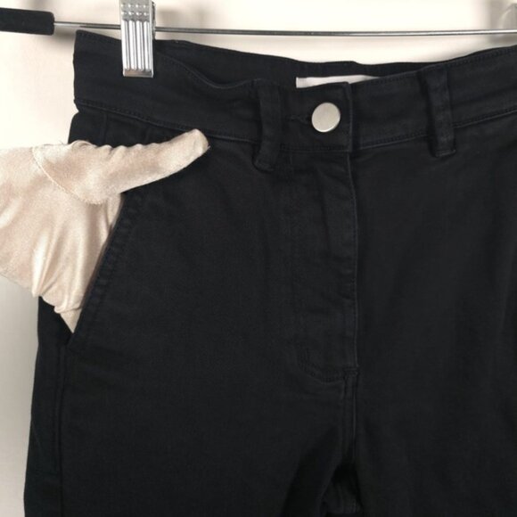 EVERLANE Wide Leg Crop Black Denim Pants Jeans Size 00 - Picture 15 of 16